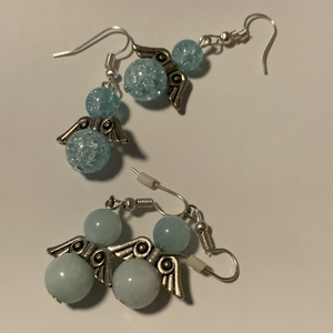 Angyalkás fülbevaló, Ékszer, Fülbevaló, Lógó fülbevaló, Ékszerkészítés, MESKA