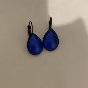 Francia kapcsos fülbevaló  - ékszer - fülbevaló - lógó csepp fülbevaló - Meska.hu