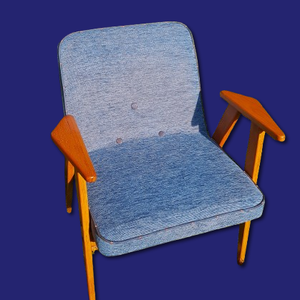 Kék karosszék  Úrifiú kék brokátban, Otthon & Életmód, Bútor, Szék & Fotel, Famegmunkálás, Varrás, MESKA