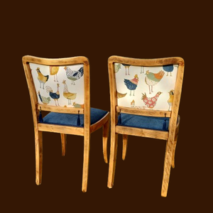 Kék székpár  Bojtos tyúkok        - otthon & életmód - bútor - szék & fotel - Meska.hu