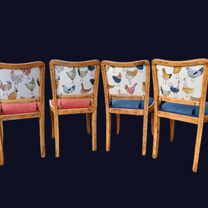 Vörös székpár  Bojtos tyúkok - otthon & életmód - bútor - szék & fotel - Meska.hu