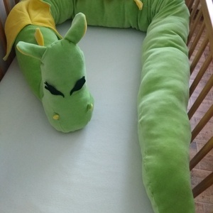 Rácsvédő Sárkány Zöld-citrom - otthon & életmód - babaszoba, gyerekszoba - babaszoba, gyerekszoba - Meska.hu