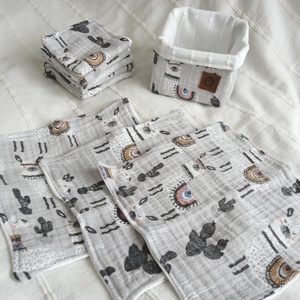 Babakelengye_Tetra törlő szett_Lámás - otthon & életmód - babaszoba, gyerekszoba - babaszoba, gyerekszoba - Meska.hu