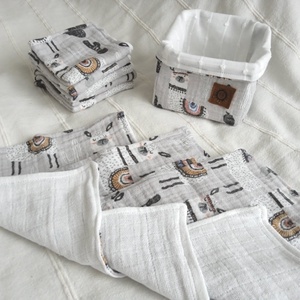 Babakelengye_Tetra törlő szett_Lámás - otthon & életmód - babaszoba, gyerekszoba - babaszoba, gyerekszoba - Meska.hu