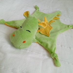 Szundikendő_Sárkány_Citromsárga pöttyös - Meska.hu