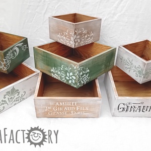 Tavaszi virágtartó dobozok - Meska.hu