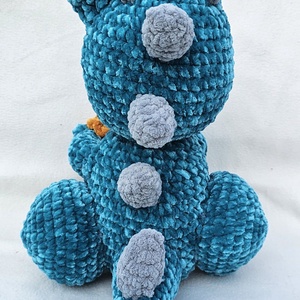 Kék sárkány - játék & sport - plüssállat & játékfigura - plüss sárkány - Meska.hu