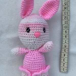 Rózsaszín nyuszi - játék & sport - plüssállat & játékfigura - nyuszi - Meska.hu