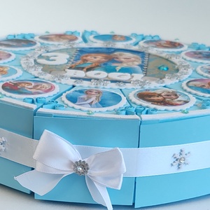 Papírtorta Jégvarázs díszítéssel  - otthon & életmód - papír, írószer - ajándékozás kellékei - papírtorta - Meska.hu