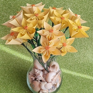 Papír nárcisz Nőnapra, Anyák napjára - otthon & életmód - dekoráció - virágdísz és tartó - csokor & virágdísz - Meska.hu