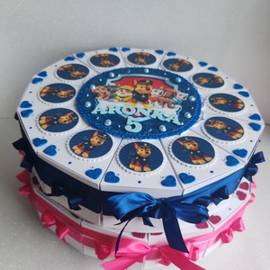 Papír torta Mancs őrjárat díszítéssel  , Otthon & Életmód, Papír írószer, Ajándékozás kellékei, Papírtorta, Papírművészet, MESKA