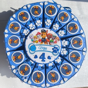 Papír torta Mancs őrjárat / Chase díszítéssel   - otthon & életmód - papír, írószer - ajándékozás kellékei - papírtorta - Meska.hu