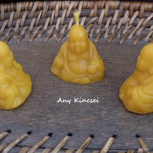 Kicsi Buddha méhviasz gyertya  - otthon & életmód - gyertya, illat, aroma - gyertya - Meska.hu