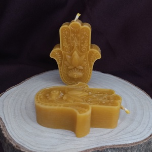 Hamsa kéz/Pálma méhviasz gyertya  - otthon & életmód - gyertya, illat, aroma - gyertya - Meska.hu