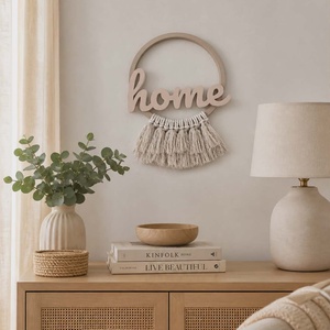 Home feliratú fali dekoráció, Otthon & Életmód, Dekoráció, Fali és függő dekoráció, Betű & Név, Csomózás, Mindenmás, MESKA