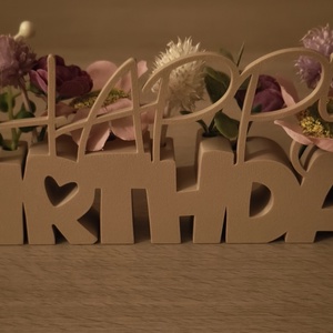 Happy Birthday feliratos dekoráció - otthon & életmód - dekoráció - asztal és polc dekoráció - asztaldísz - Meska.hu
