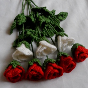 Valentin napi horgolt rózsa - otthon & életmód - dekoráció - Meska.hu