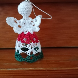 Horgolt Őrangyalkák, kabala, Karácsony, Karácsonyi lakásdekoráció, Karácsonyfadíszek, Horgolás, MESKA