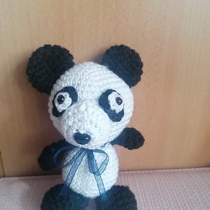 Horgolt panda maci - Meska.hu