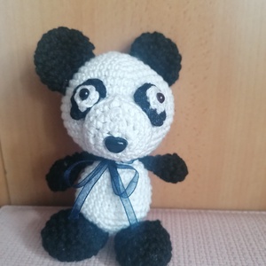 Horgolt panda maci - játék & sport - plüssállat & játékfigura - maci - Meska.hu