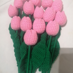Horgolt tulipán. MEGRENDELÉSRE - otthon & életmód - virágdekoráció - virágok - szálas virág - Meska.hu