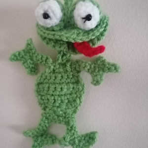 Horgolt vicces béka - játék & sport - plüssállat & játékfigura - béka - Meska.hu