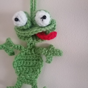 Horgolt vicces béka - Meska.hu