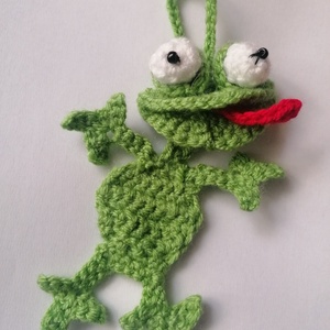 Horgolt vicces béka - játék & sport - plüssállat & játékfigura - béka - Meska.hu