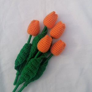 Horgolt tulipán - otthon & életmód - virágdekoráció - virágok - virágcsokor - Meska.hu