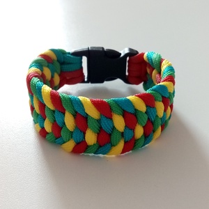 Négyszín elmélet - Paracord karkötő  - ékszer - karkötő - fonott karkötő - Meska.hu