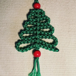Paracord karácsonyfa ajtódísz, Otthon & Életmód, Dekoráció, Ajtó- és ablak dekoráció, Ajtódísz & Kopogtató, Csomózás, MESKA