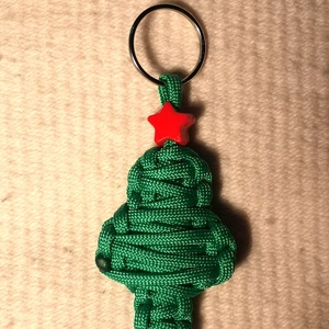 Paracord karácsonyfa fityegő, Táska & Tok, Kulcstartó & Táskadísz, Kulcstartó, Csomózás, MESKA