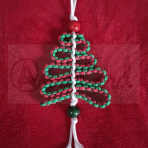 Paracord karácsonyfa ajtódísz - otthon & életmód - dekoráció - ajtó- és ablak dekoráció - ajtódísz & kopogtató - Meska.hu