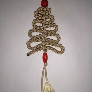 Paracord karácsonyfa ajtódísz - otthon & életmód - dekoráció - ajtó- és ablak dekoráció - ajtódísz & kopogtató - Meska.hu