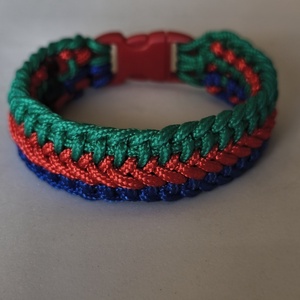 Microcord trikolor genoese karkötő  - ékszer - karkötő - fonott karkötő - Meska.hu