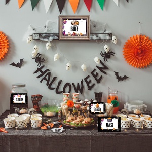 Halloweeni pizza party -nyomtatható szituációs játék gyerekeknek- - otthon & életmód - dekoráció - halloween - halloweeni meghívó, képeslap, ajándékkísérő - Meska.hu