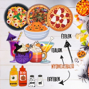 Halloweeni étterem -nyomtatható szerepjáték gyerekeknek- - otthon & életmód - dekoráció - halloween - halloweeni meghívó, képeslap, ajándékkísérő - Meska.hu