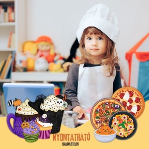 Halloweeni étterem -nyomtatható szerepjáték gyerekeknek- - otthon & életmód - dekoráció - halloween - halloweeni meghívó, képeslap, ajándékkísérő - Meska.hu