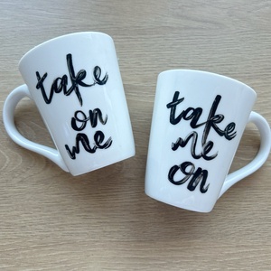 Páros feliratos bögre - otthon & életmód - konyhafelszerelés, tálalás - tálalás - bögre & csésze - Meska.hu