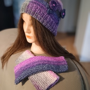 Kézzel kötött sapka  - ruha & divat - sál, sapka, kendő - fejpánt - Meska.hu