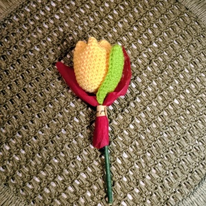 Horgolt tulipán  - otthon & életmód - lakástextil - szőnyeg - horgolt szőnyeg - Meska.hu