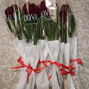 Zsenília tulipán - otthon & életmód - virágdekoráció - virágdíszek - dekor koszorúk, kopogtatók - Meska.hu