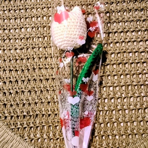 Horgolt tulipán  - otthon & életmód - virágdekoráció - virágok - szálas virág - Meska.hu