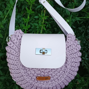 Horgolt crossbody - táska & tok - kézitáska & válltáska - nagy pakolós táska - Meska.hu
