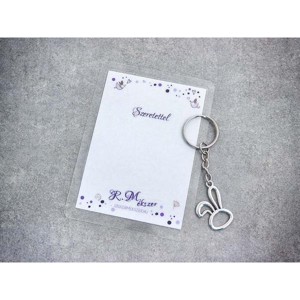 Szeretettel egyszerű nyuszi medálos kulcstartó, Táska & Tok, Kulcstartó & Táskadísz, Kulcstartó, , MESKA