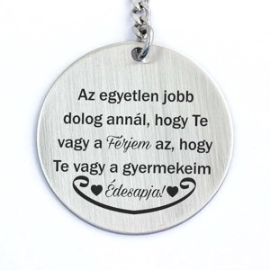 Te vagy a Férjem és Apa acél medálos kulcstartó - Meska.hu