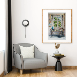 Az otthon csendje., Művészet, Festmény, Akvarell, Festészet, MESKA