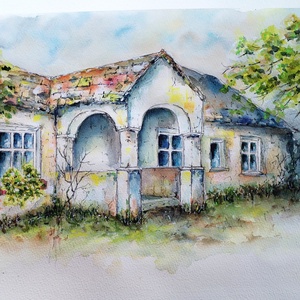 Falakban őrzött emlékek - művészet - festmény - akvarell - Meska.hu