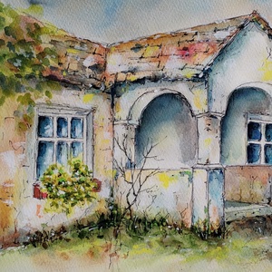 Falakban őrzött emlékek - művészet - festmény - akvarell - Meska.hu