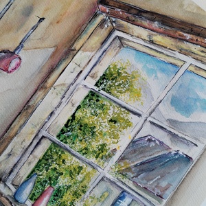 Emlékek a fény útja - művészet - festmény - akvarell - Meska.hu